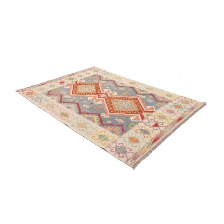 Tappeto Kilim Afghanistan beige bianco 156x211