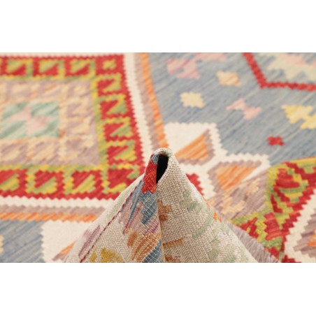 Tappeto Kilim Afghanistan beige bianco 156x211