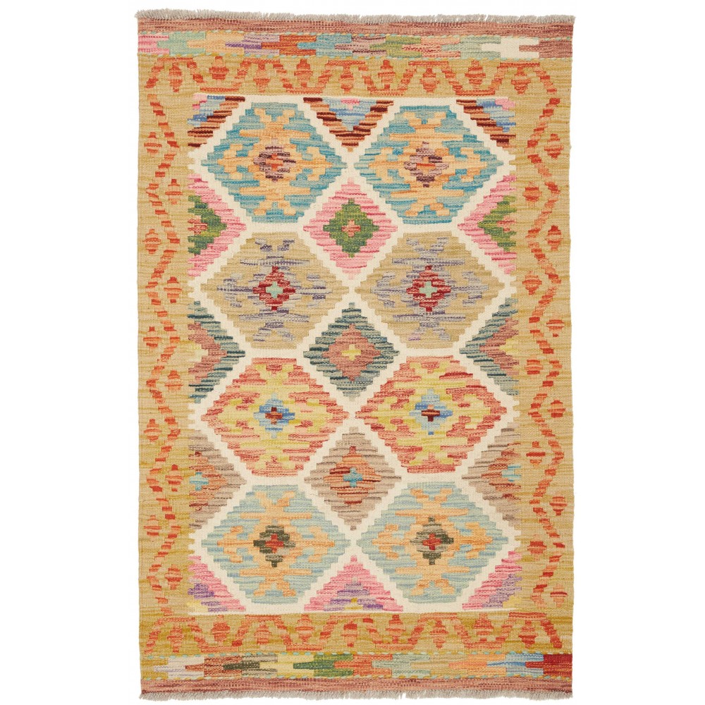 Tappeto Kilim Afghanistan marrone 80x123