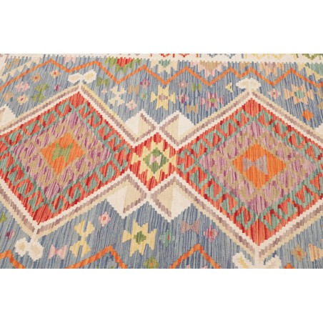 Tappeto Kilim Afghanistan bianco arancione 155x204