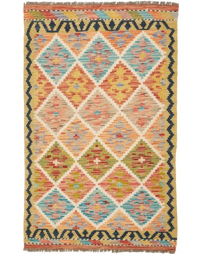 Tappeto Kilim Afghanistan marrone grigio 81x127