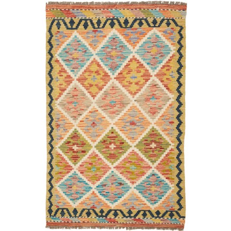Tappeto Kilim Afghanistan marrone grigio 81x127