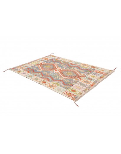 Tappeto Kilim Afghanistan beige azzurro 149x205