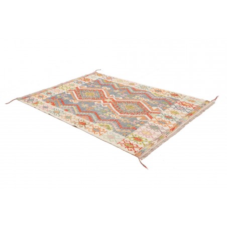 Tappeto Kilim Afghanistan beige azzurro 149x205