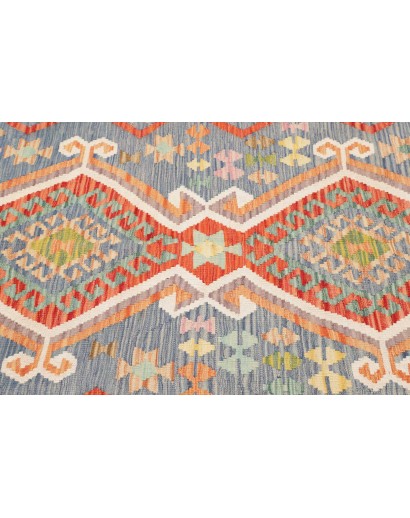 Tappeto Kilim Afghanistan beige azzurro 149x205
