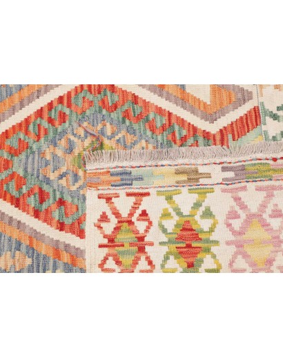 Tappeto Kilim Afghanistan beige azzurro 149x205