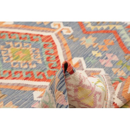 Tappeto Kilim Afghanistan beige azzurro 149x205