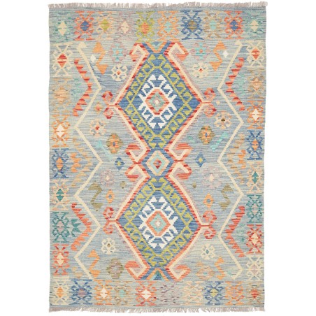 Tappeto Kilim Afghanistan beige grigio 146x206