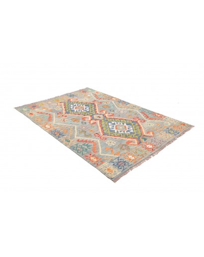 Tappeto Kilim Afghanistan beige grigio 146x206