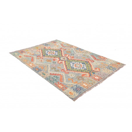 Tappeto Kilim Afghanistan beige grigio 146x206