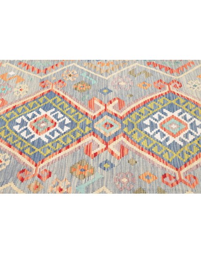 Tappeto Kilim Afghanistan beige grigio 146x206