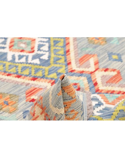 Tappeto Kilim Afghanistan beige grigio 146x206