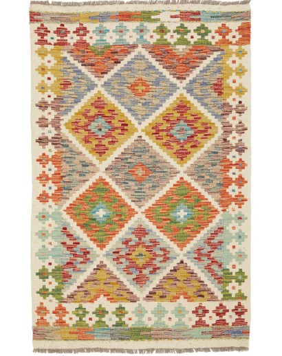 Tappeto Kilim Afghanistan marrone arancione 82x130