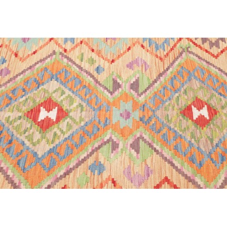 Tappeto Kilim Afghanistan bianco rosso 148x192