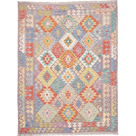 Tappeto Kilim Afghanistan beige arancione 150x194