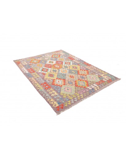 Tappeto Kilim Afghanistan beige arancione 150x194