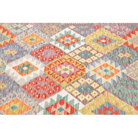 Tappeto Kilim Afghanistan beige arancione 150x194