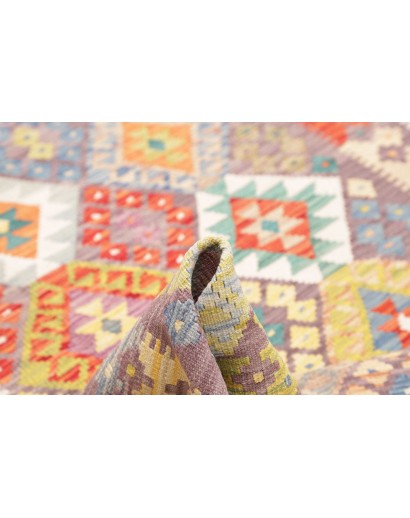 Tappeto Kilim Afghanistan beige arancione 150x194