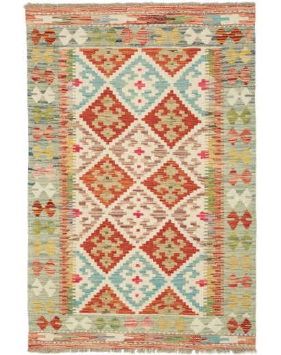 Tappeto Kilim Afghanistan marrone 83x128