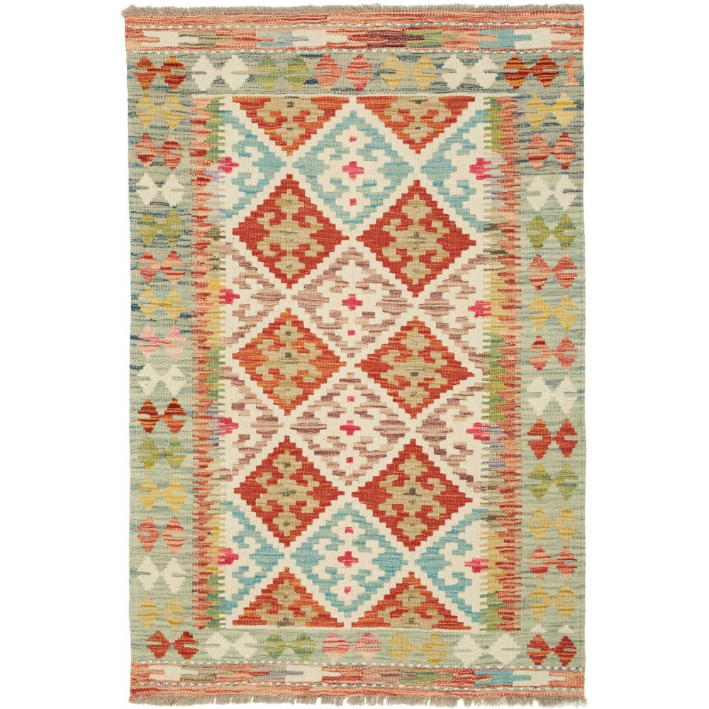 Tappeto Kilim Afghanistan marrone 83x128