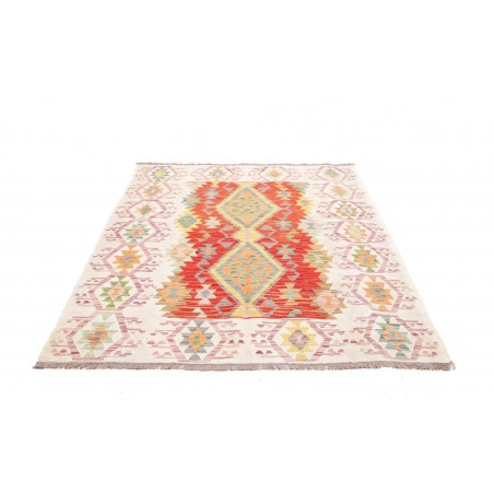 Tappeto Kilim Afghanistan bianco arancione 150x200
