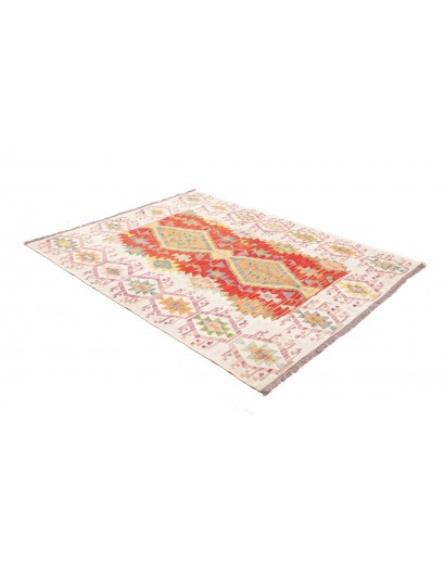 Tappeto Kilim Afghanistan bianco arancione 150x200