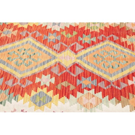 Tappeto Kilim Afghanistan bianco arancione 150x200