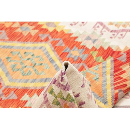 Tappeto Kilim Afghanistan bianco arancione 150x200