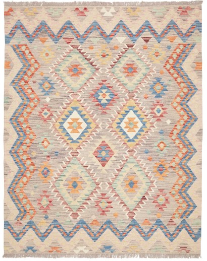 Tappeto Kilim Afghanistan beige marrone 152x195
