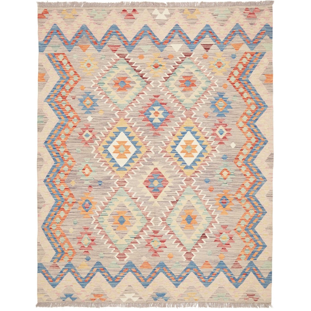 Tappeto Kilim Afghanistan beige marrone 152x195