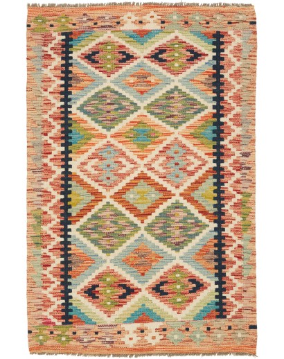 Tappeto Kilim Afghanistan marrone 86x127