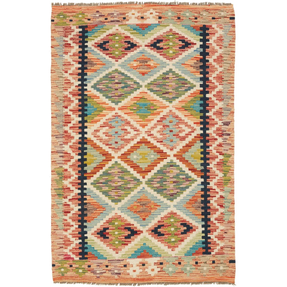 Tappeto Kilim Afghanistan marrone 86x127