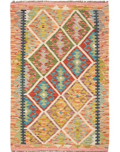 Tappeto Kilim Afghanistan marrone grigio 86x128
