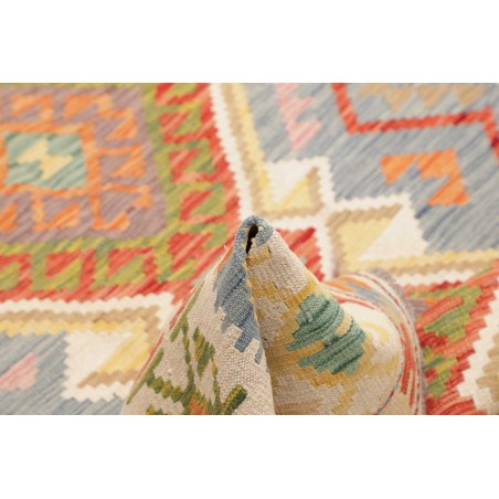 Tappeto Kilim Afghanistan bianco arancione 149x204