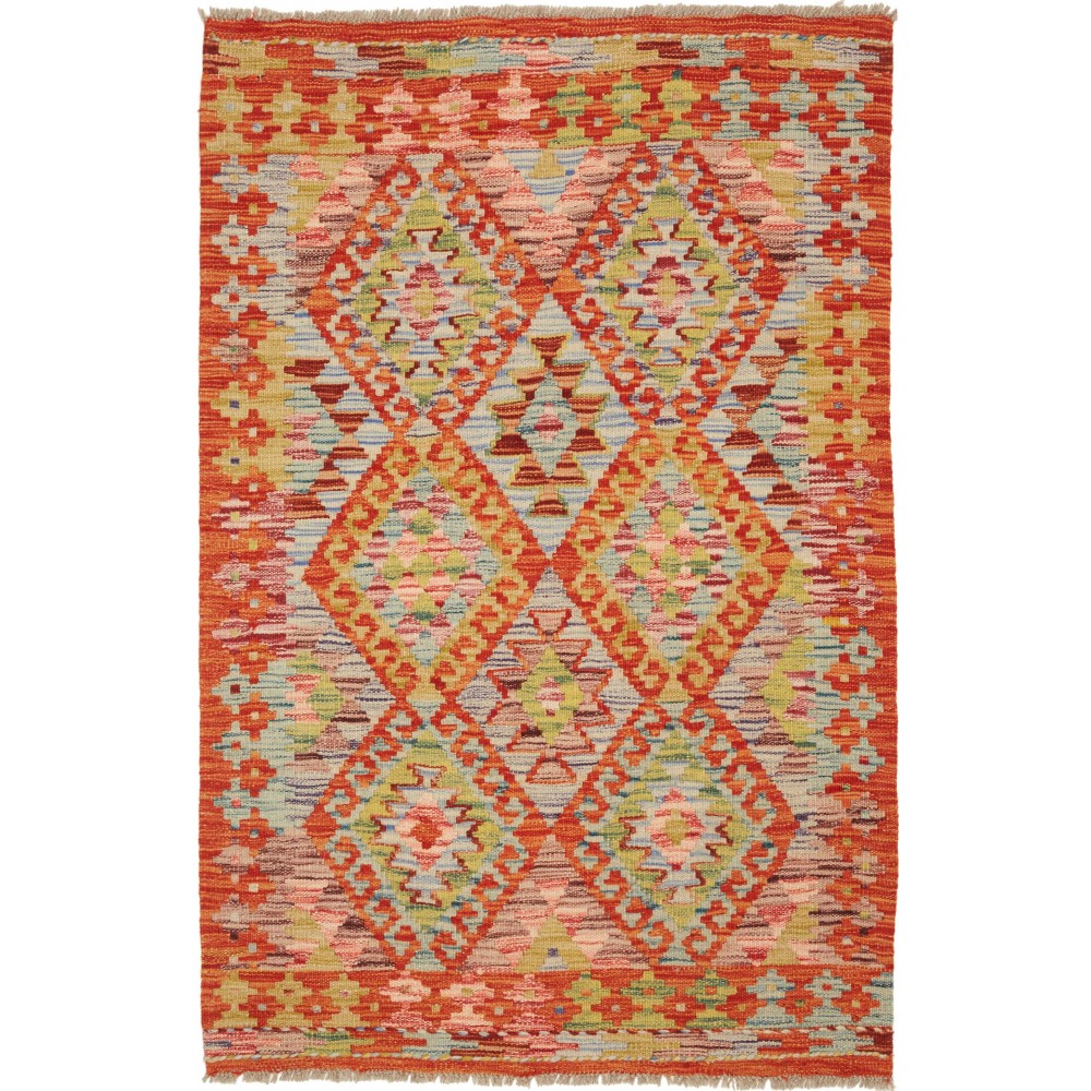 Tappeto Kilim Afghanistan marrone 84x125