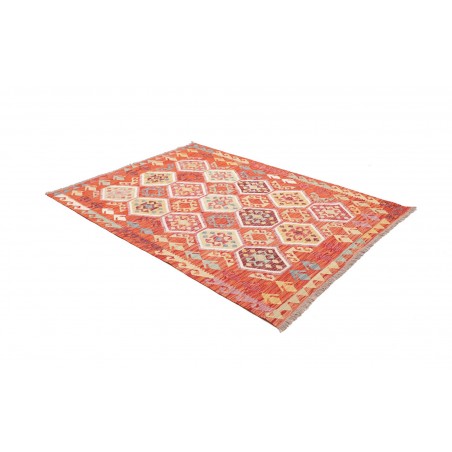 Tappeto Kilim Afghanistan arancione marrone 149x200