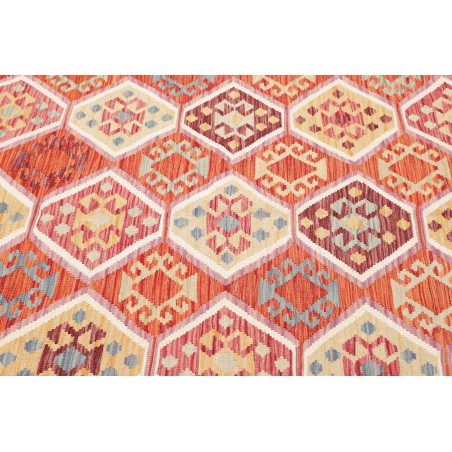 Tappeto Kilim Afghanistan arancione marrone 149x200