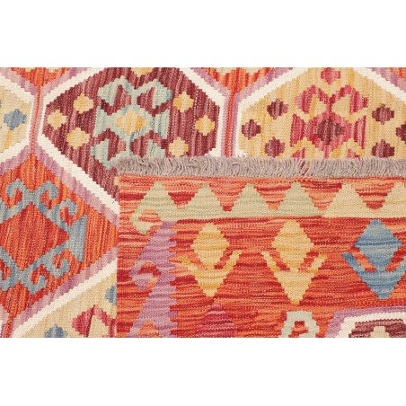 Tappeto Kilim Afghanistan arancione marrone 149x200