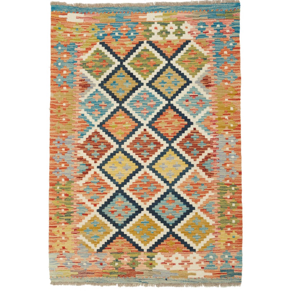 Tappeto Kilim Afghanistan marrone 83x120