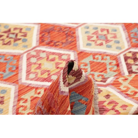 Tappeto Kilim Afghanistan arancione marrone 149x200