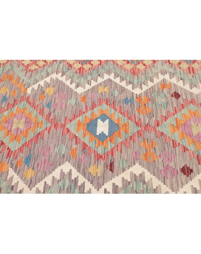 Tappeto Kilim Afghanistan marrone grigio 150x196