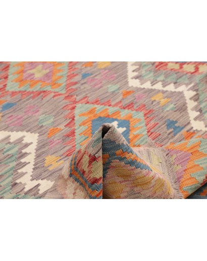 Tappeto Kilim Afghanistan marrone grigio 150x196