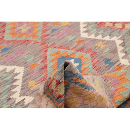 Tappeto Kilim Afghanistan marrone grigio 150x196