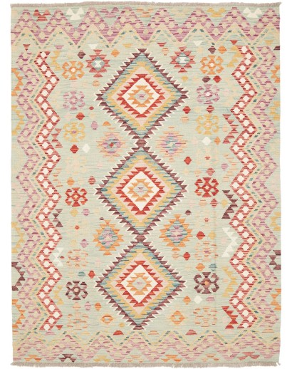 Tappeto Kilim Afghanistan beige marrone 144x199