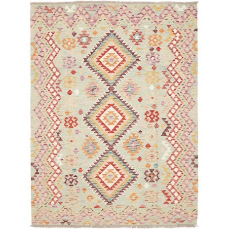 Tappeto Kilim Afghanistan beige marrone 144x199