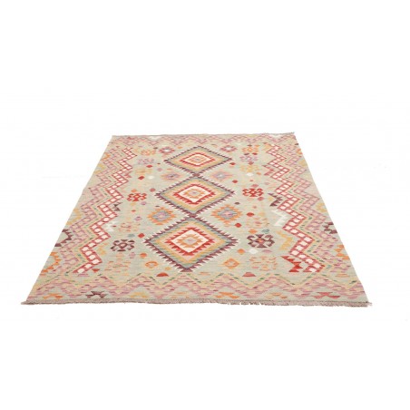 Tappeto Kilim Afghanistan beige marrone 144x199