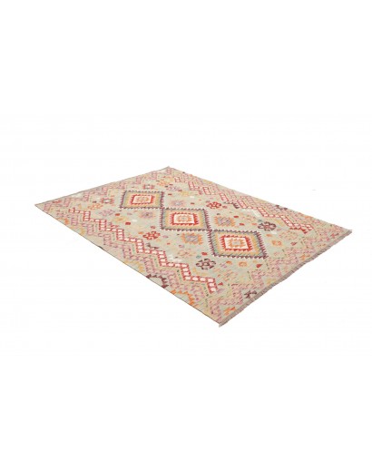 Tappeto Kilim Afghanistan beige marrone 144x199