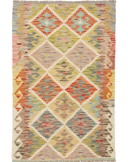 Tappeto Kilim Afghanistan marrone 81x125