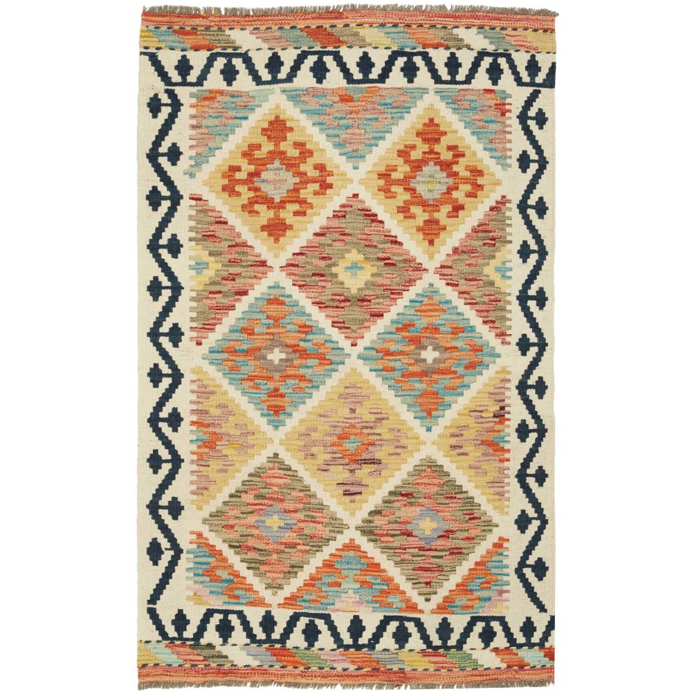 Tappeto Kilim Afghanistan marrone grigio 83x129