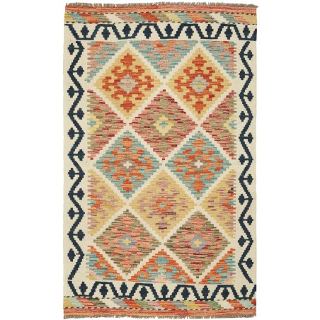 Tappeto Kilim Afghanistan marrone grigio 83x129